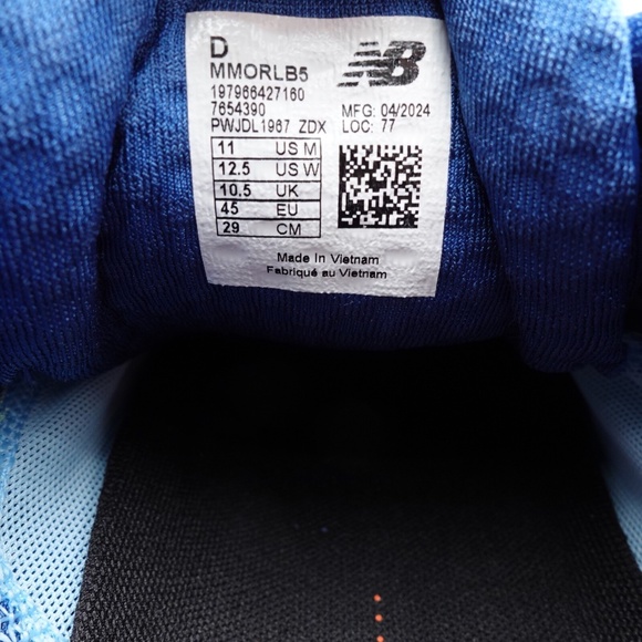 NEW Men's New Balance Fresh Foam X More v5 Running Shoes MMORLB5 Blue Agate - Picture 15 of 16